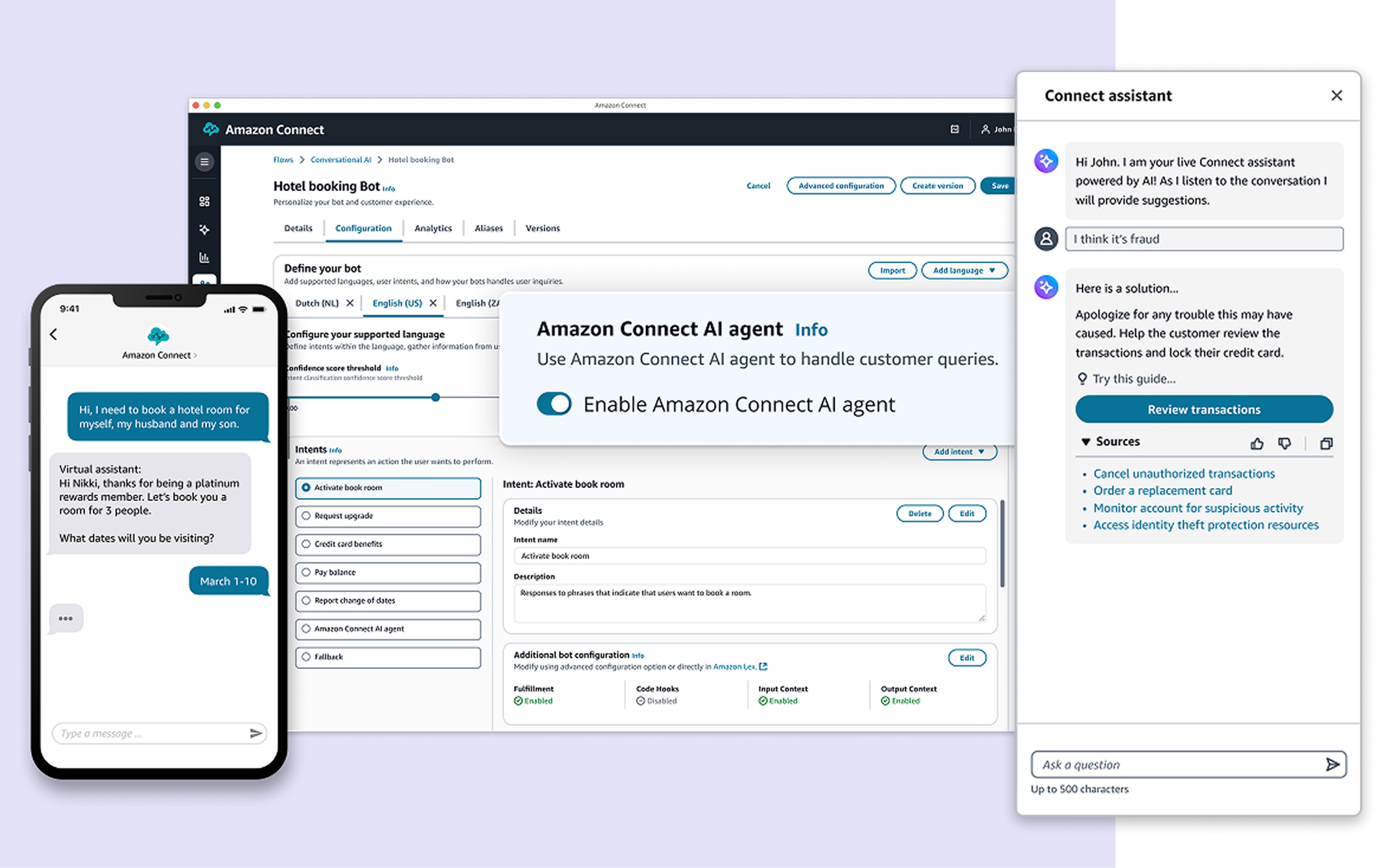 Reducing Amazon Connect handle-time with AI Assistant and Agent setup